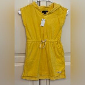 🆕 Gap Kids Girls Terry Cotton Blend Hooded Cover-Up Dress